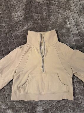 lululemon athletica Beige High-Neck Quarter-Zip Pullover XS/S